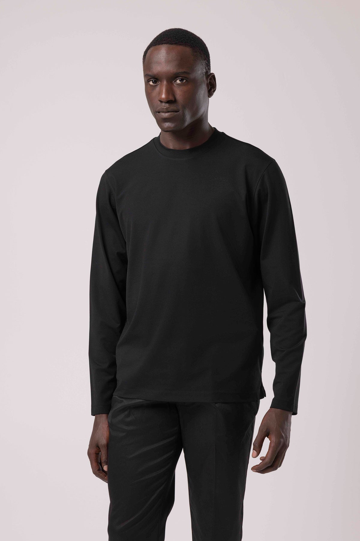 Düz Tasarım Bisiklet Yaka Sweatshirt