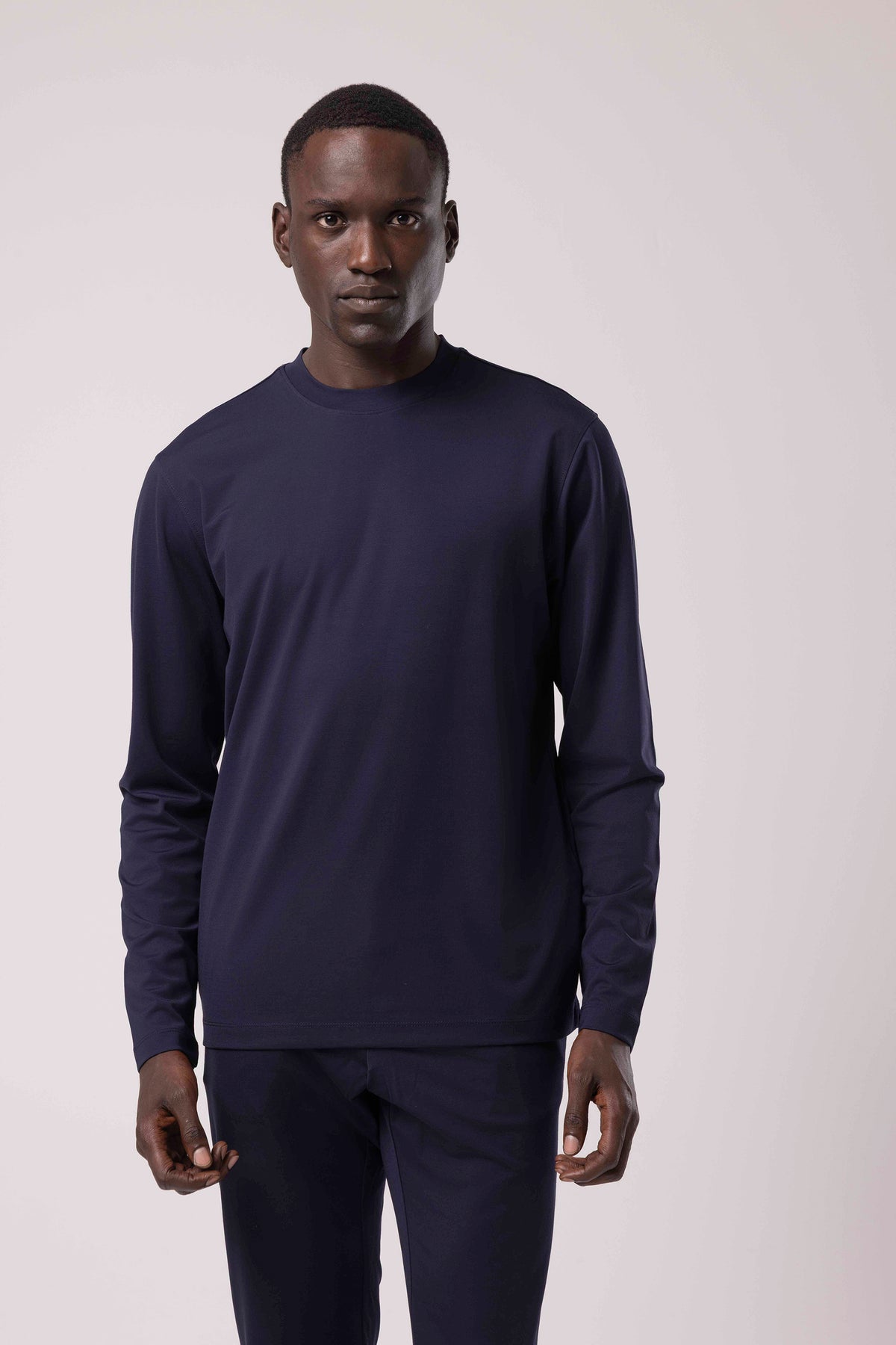 Düz Tasarım Bisiklet Yaka Sweatshirt