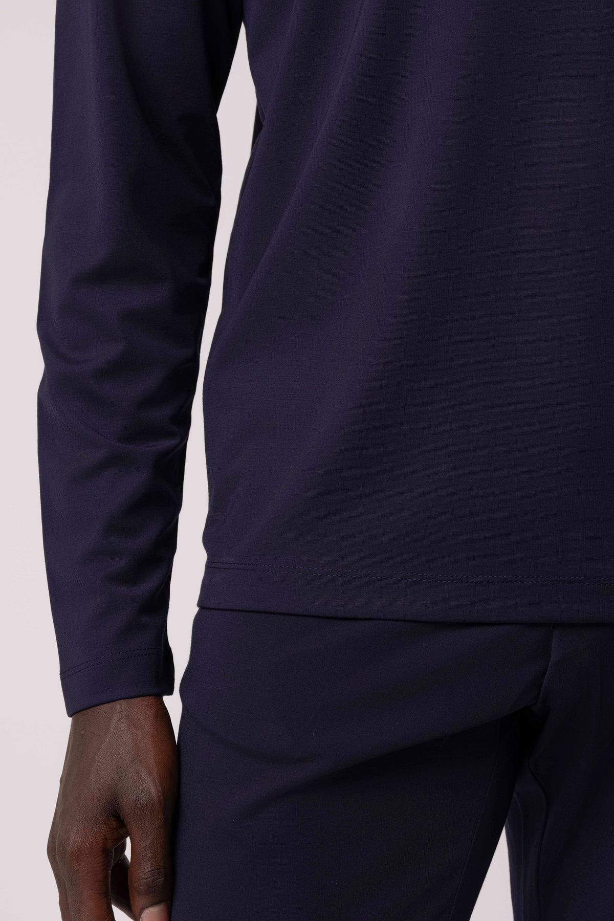 Düz Tasarım Bisiklet Yaka Sweatshirt