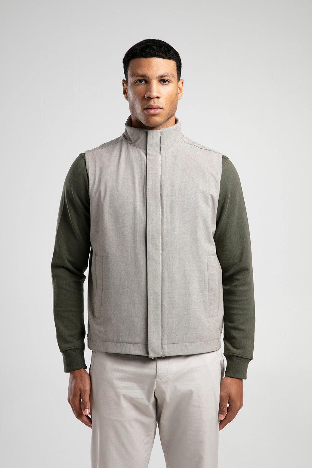 Dik Yaka Erkek Yelek