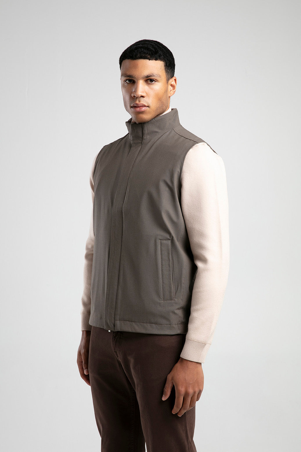 Dik Yaka Erkek Yelek