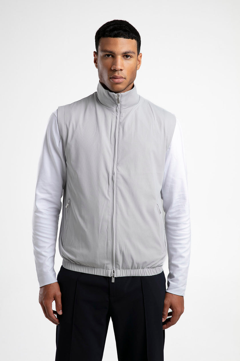 Dik Yaka Fermuarlı Yelek