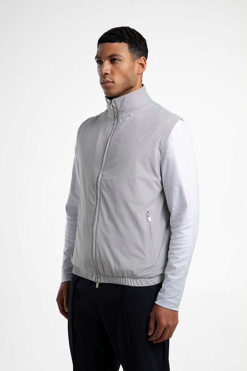 Dik Yaka Fermuarlı Yelek