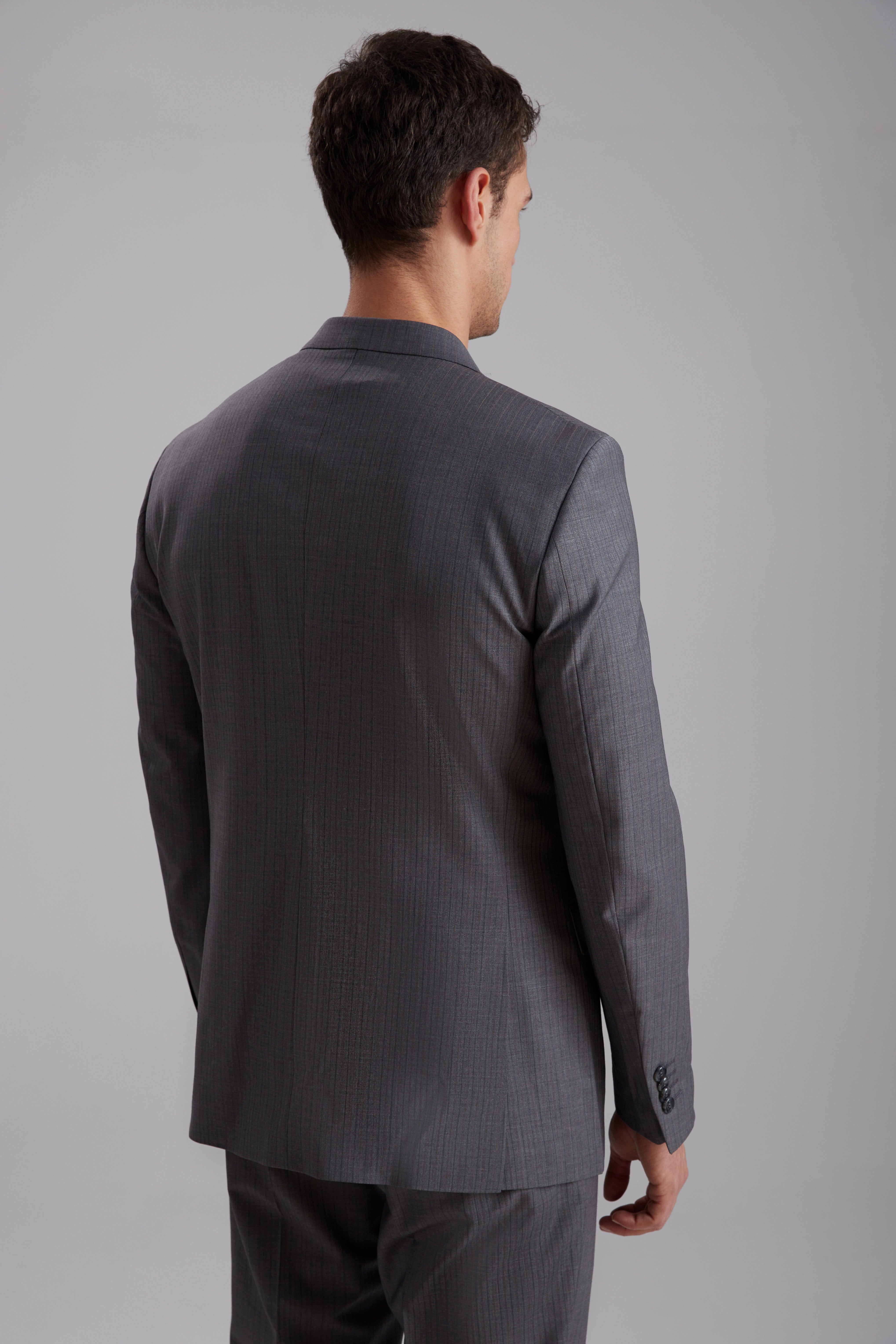 Modern Double-Breasted 100% Wool Suit