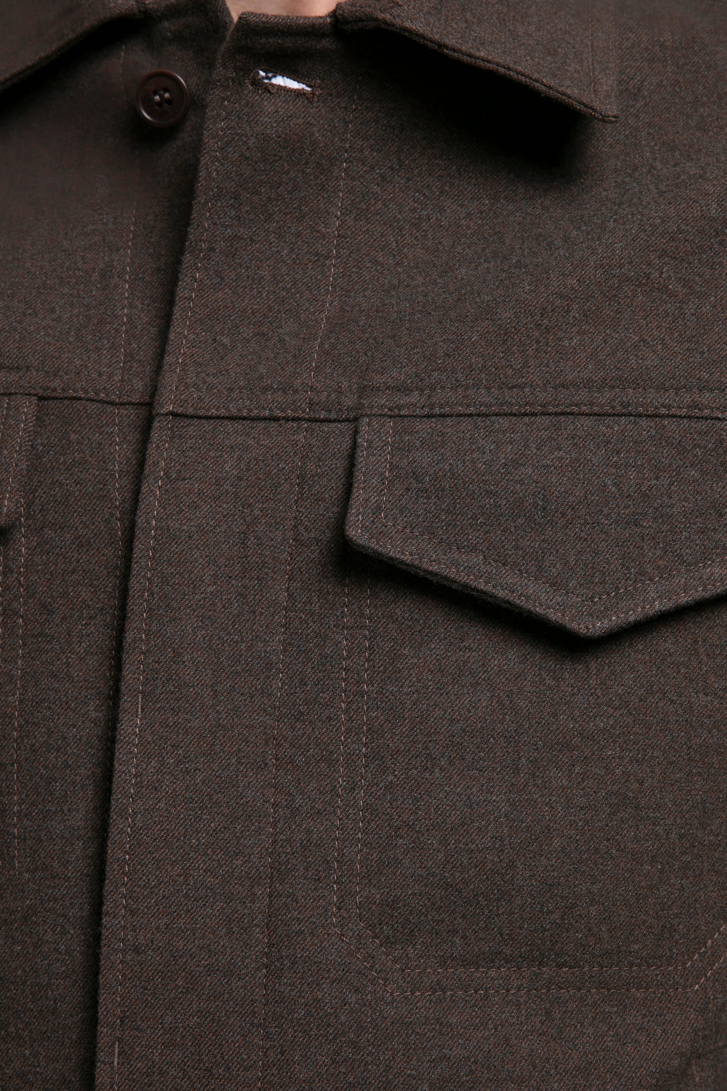 Wool Blend Straight Cut Jacket