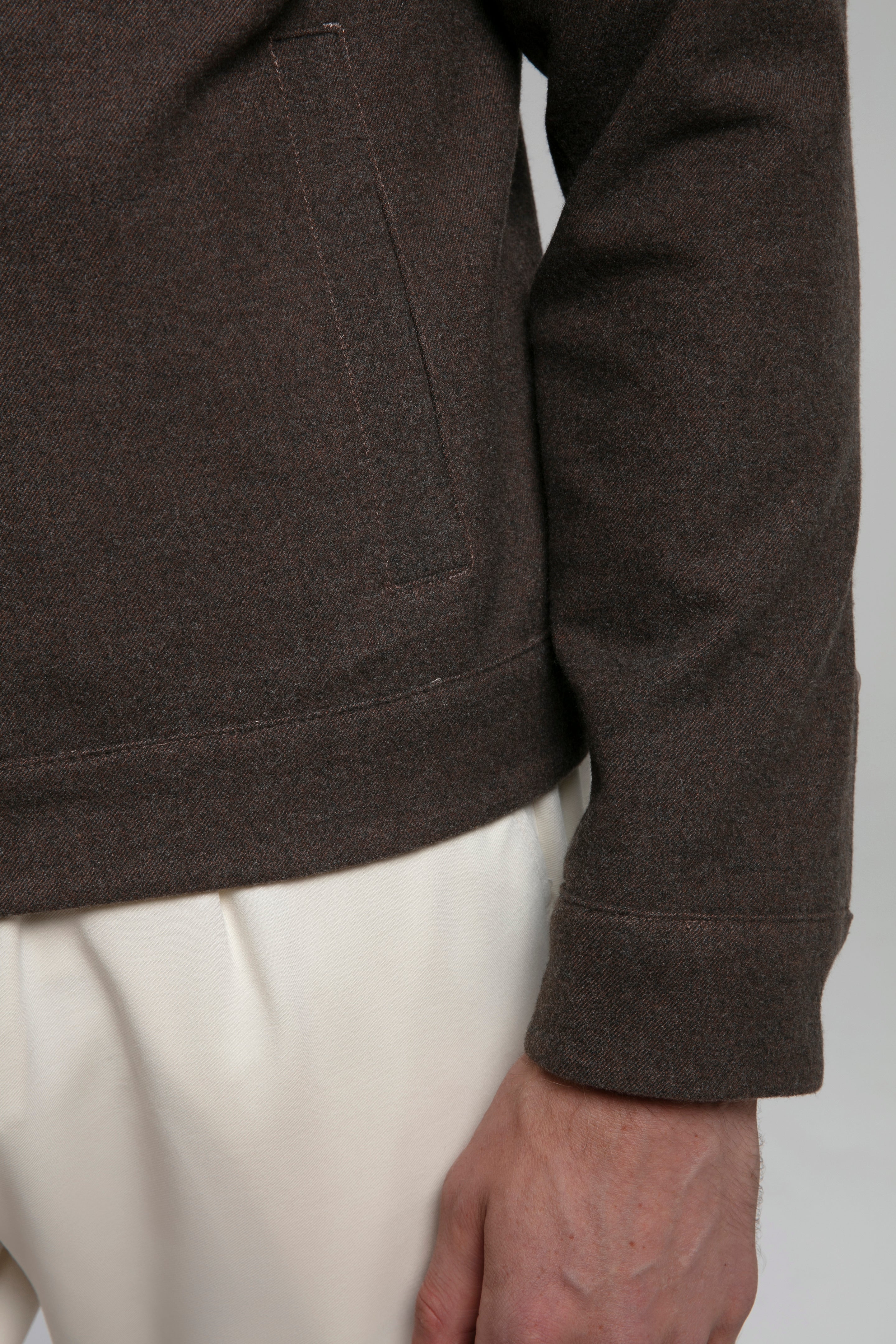 Wool Blend Straight Cut Jacket