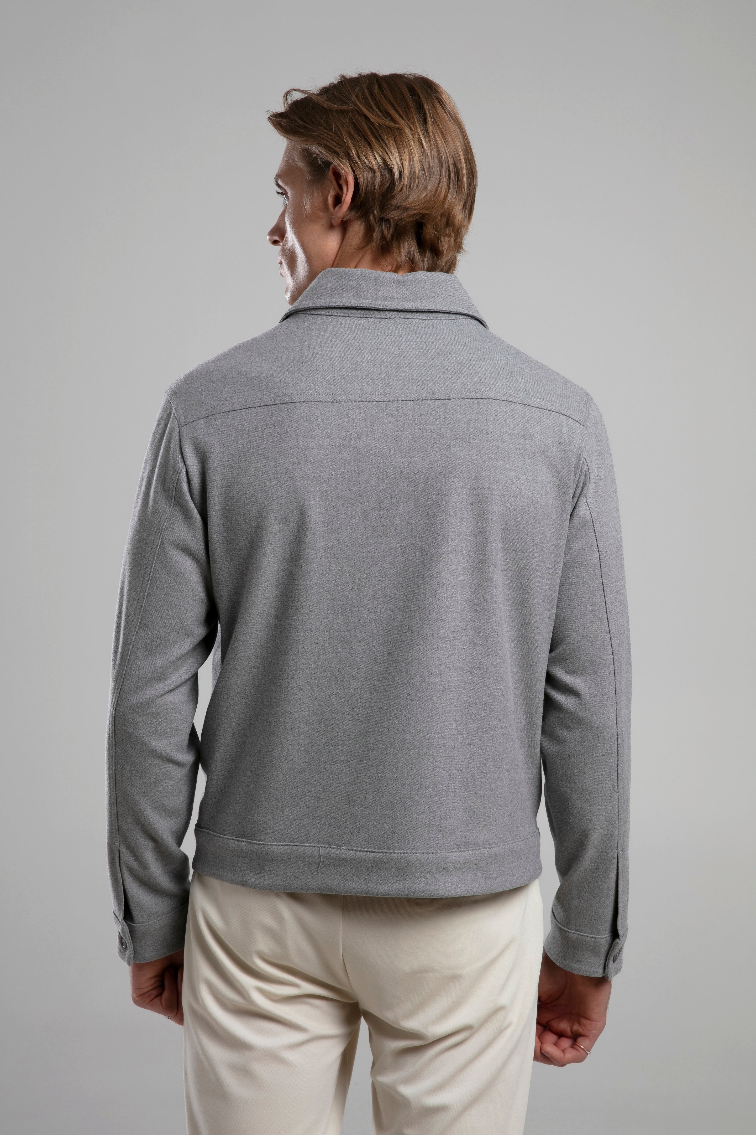 Wool Blend Straight Cut Jacket