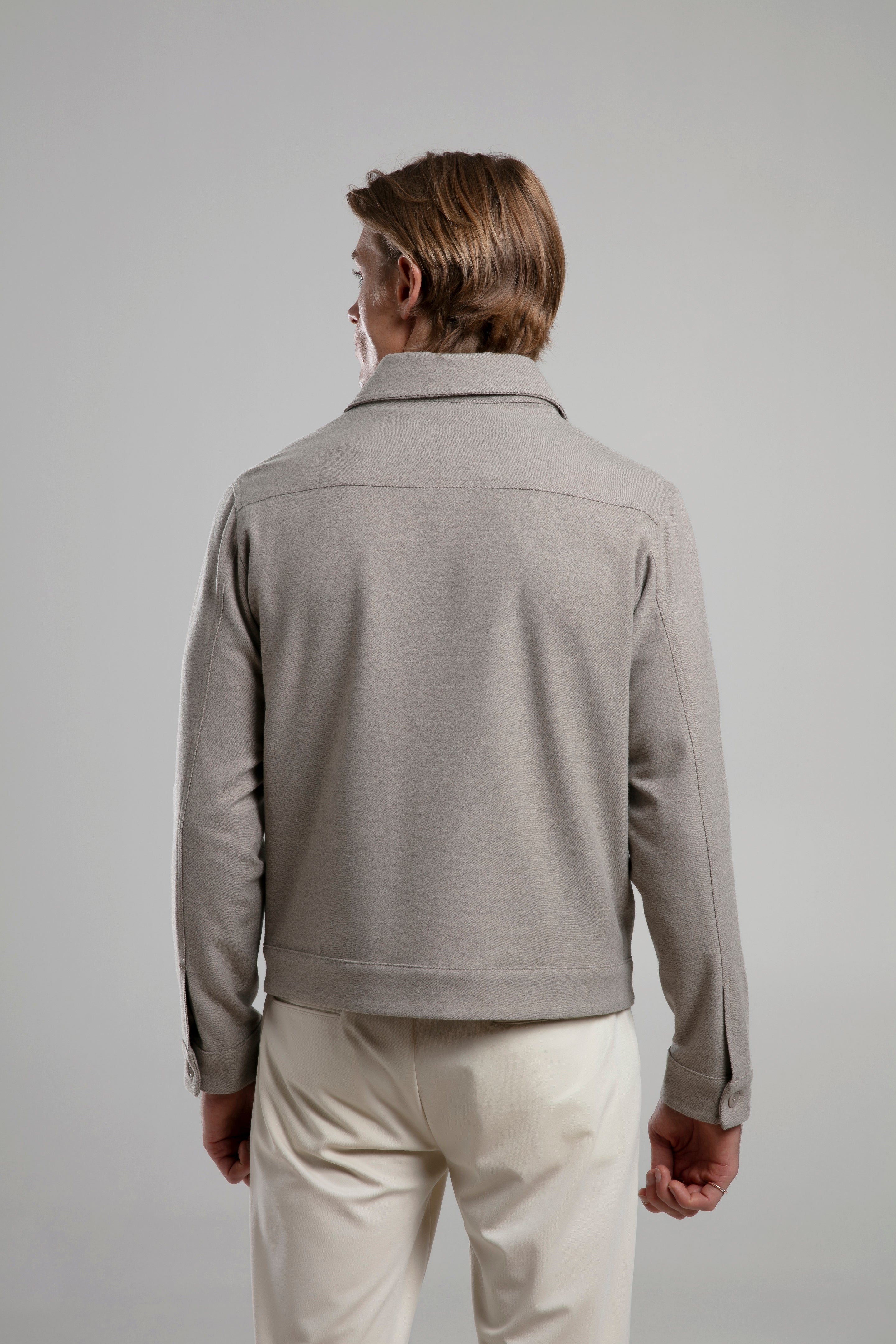 Wool Blend Straight Cut Jacket