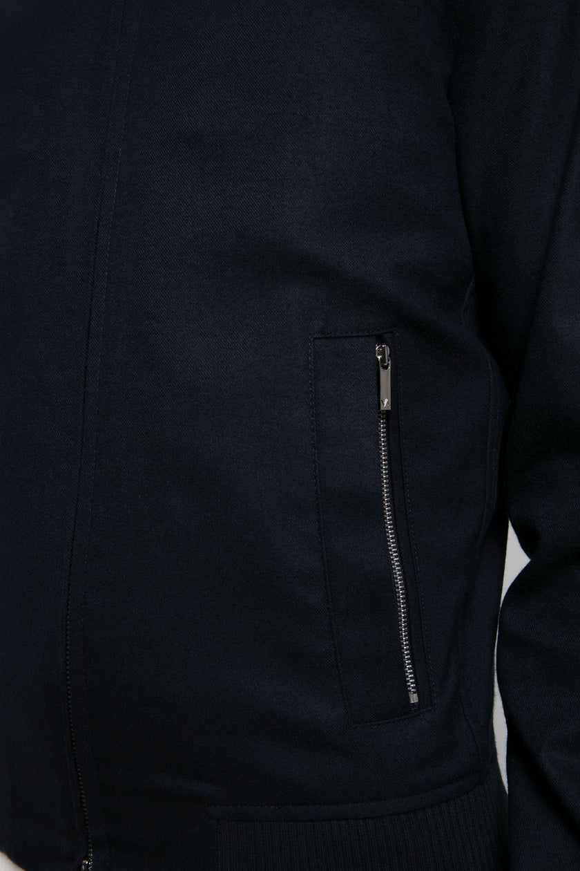 Dokulu Kumaş Bomber Ceket