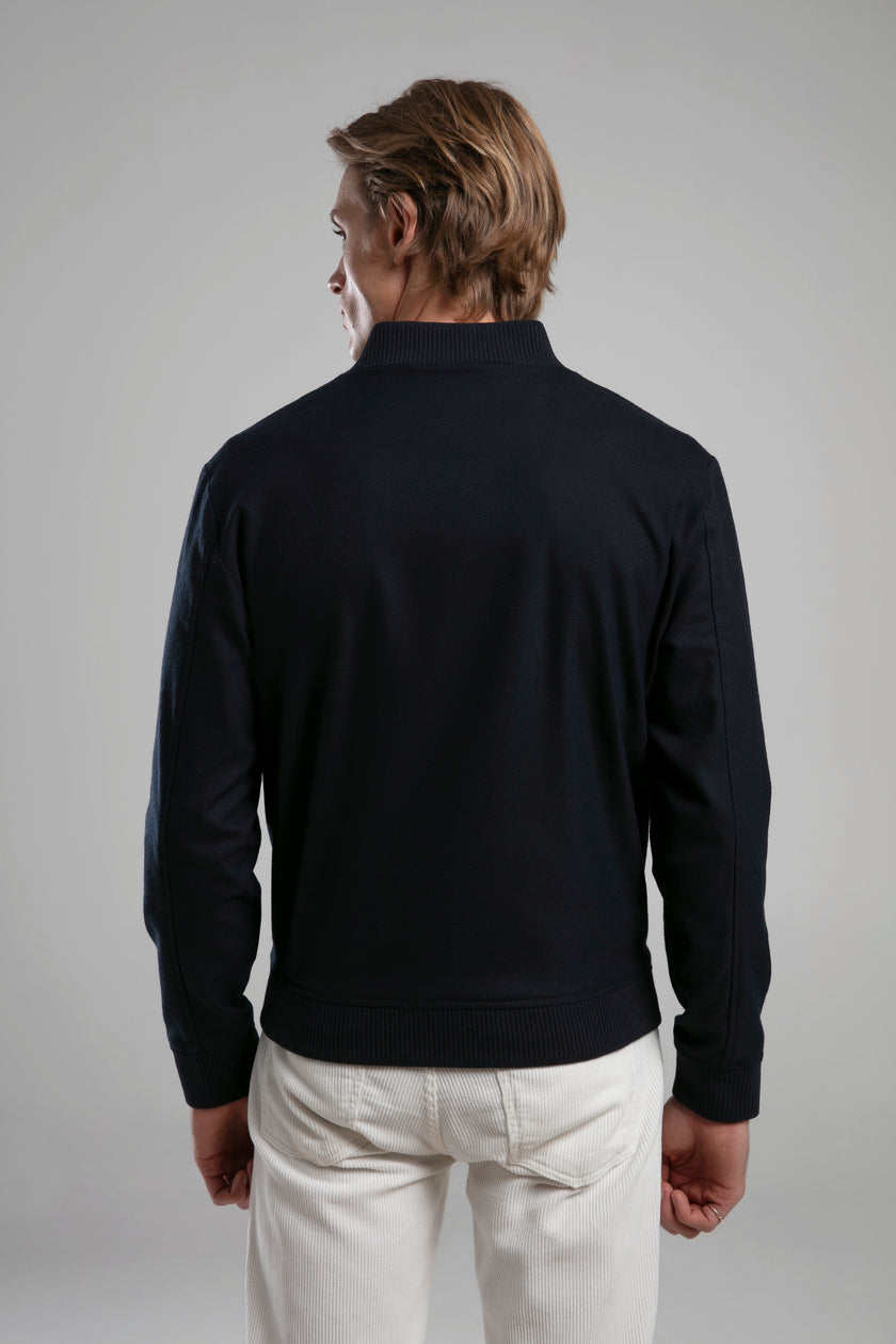 Dokulu Kumaş Bomber Ceket