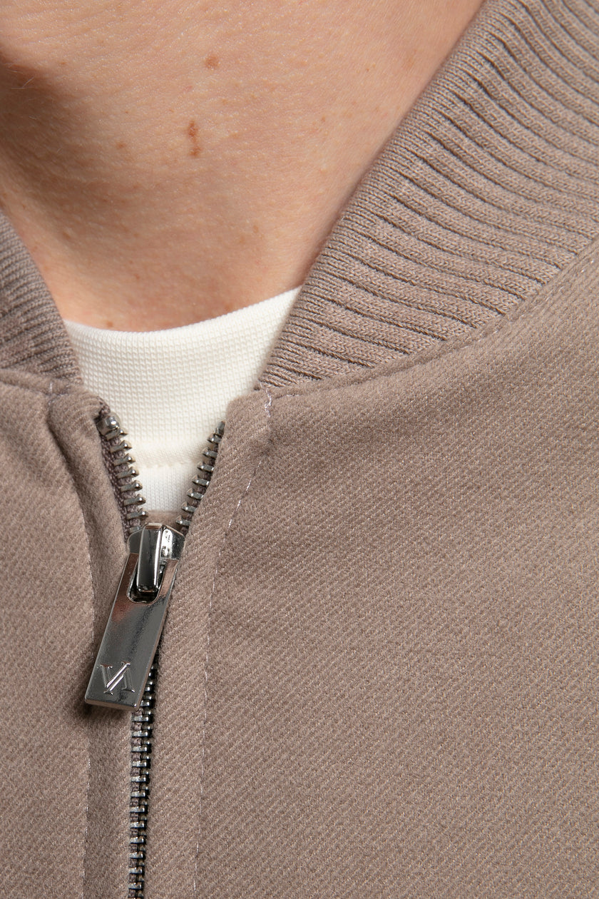 Dokulu Kumaş Bomber Ceket