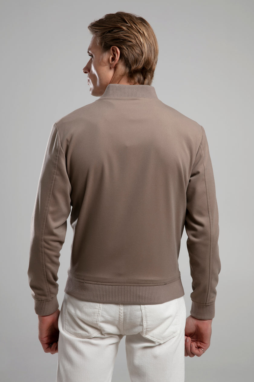 Dokulu Kumaş Bomber Ceket