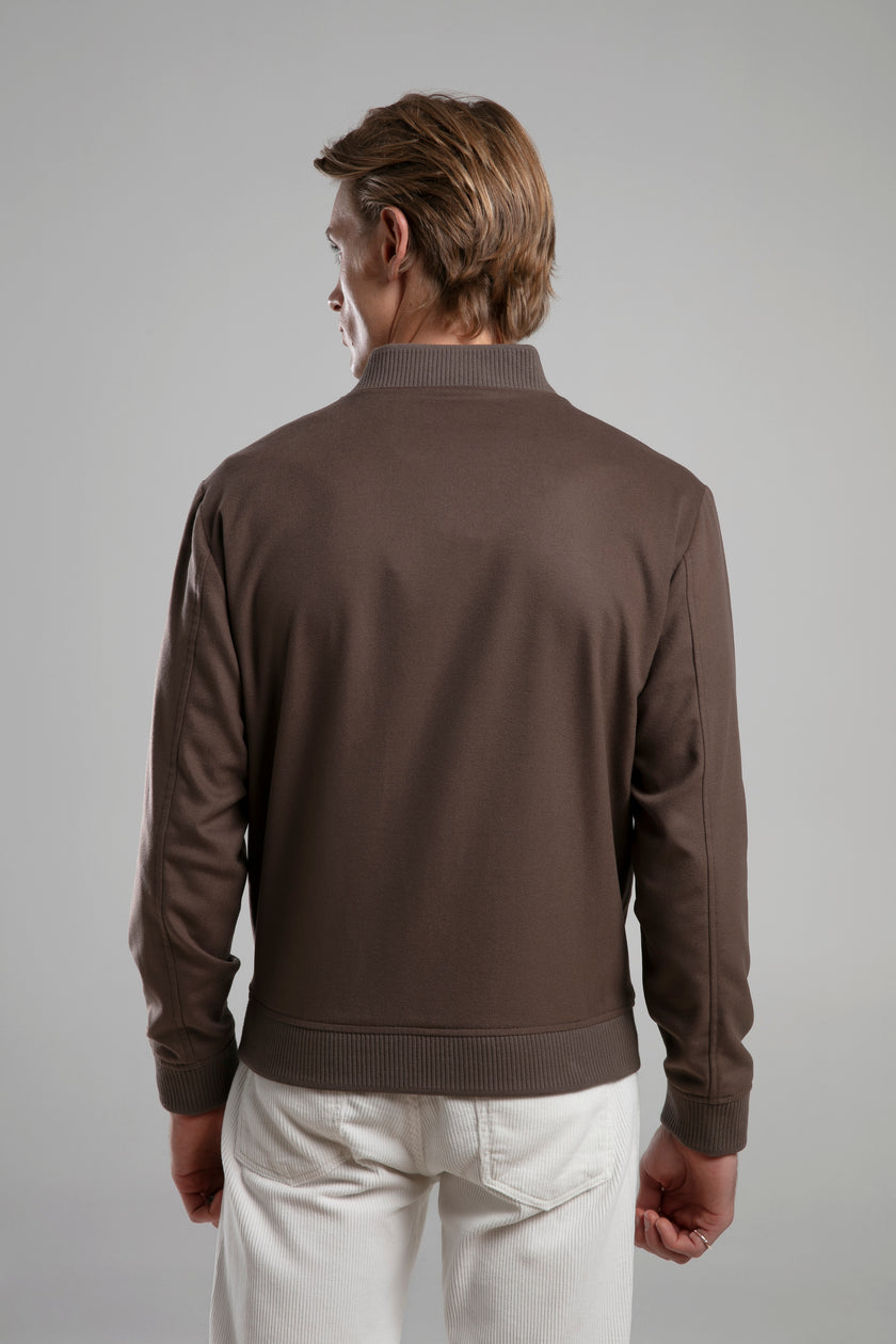 Dokulu Kumaş Bomber Ceket