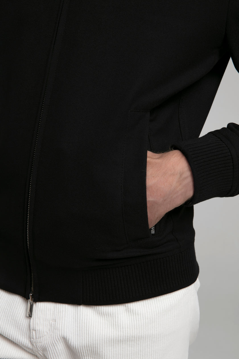 Dokulu Kumaş Bomber Ceket