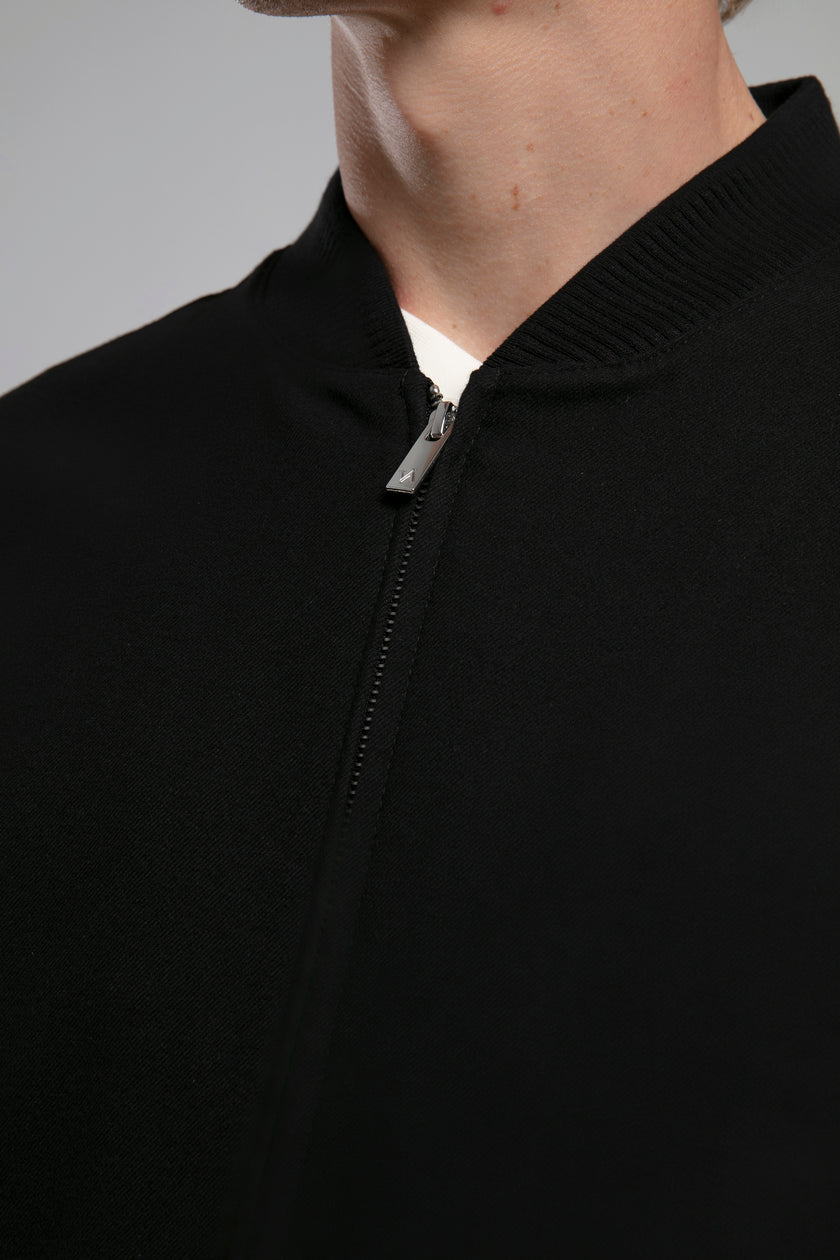 Dokulu Kumaş Bomber Ceket