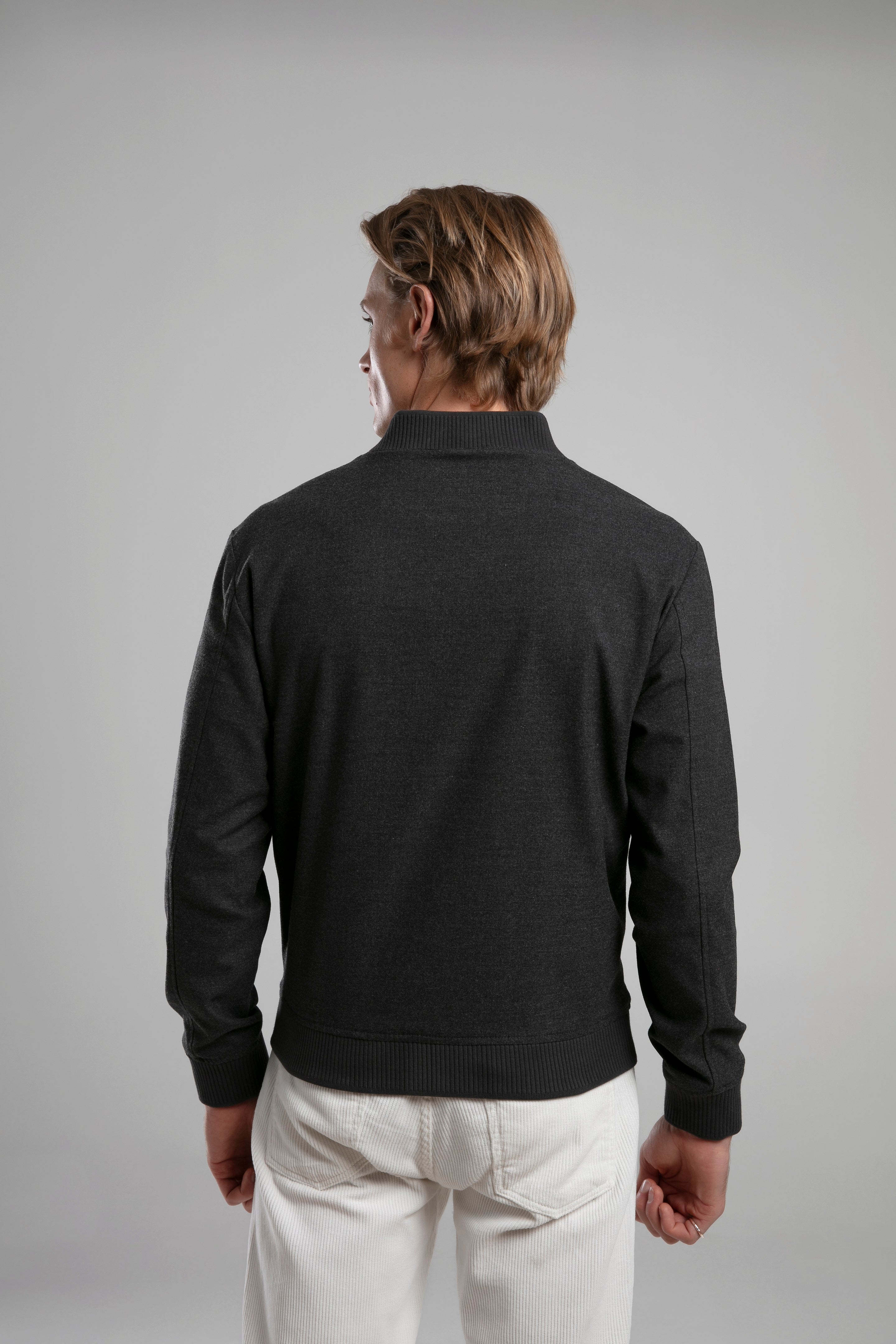 Dokulu Kumaş Bomber Ceket