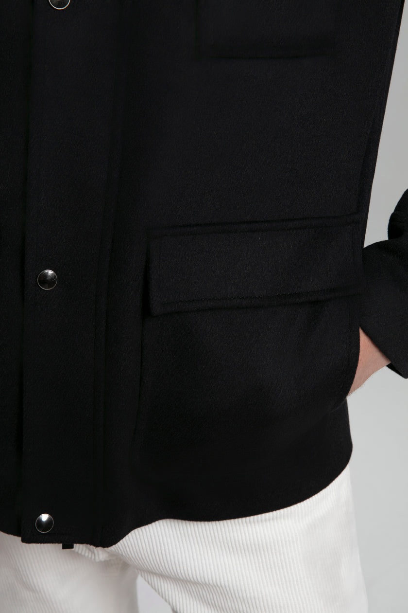 Kadife Yakalı Cep Detaylı Ceket