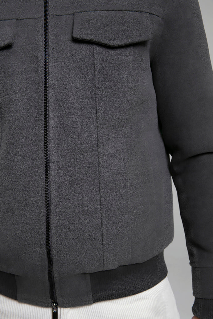 Kürk Yakalı Fermuarlı Ceket