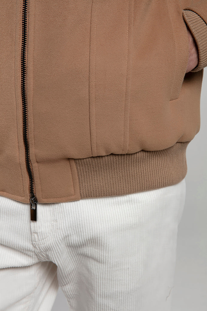 Kürk Yakalı Fermuarlı Ceket